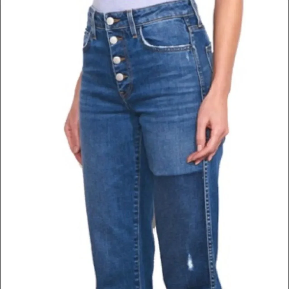 Sundry Rainbow Patch Relaxed Straight Leg Jeans